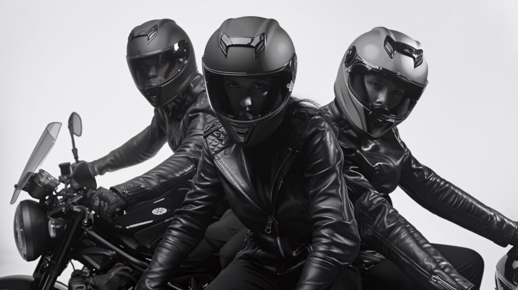 close up motorcycle helmet large